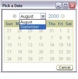 Date Picker - September and August Valid